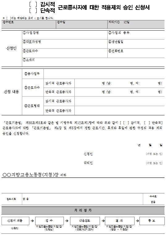 서식7_(감시적, 단속적)근로종사자에 대한 적용제외 승인 신청서.png
