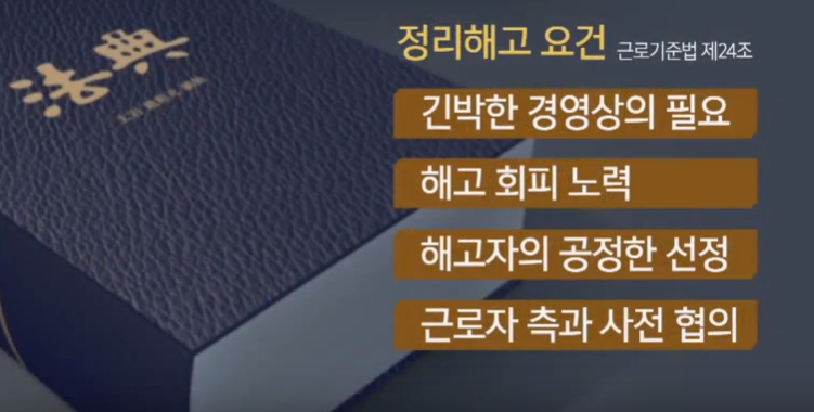정리해고 4대요건